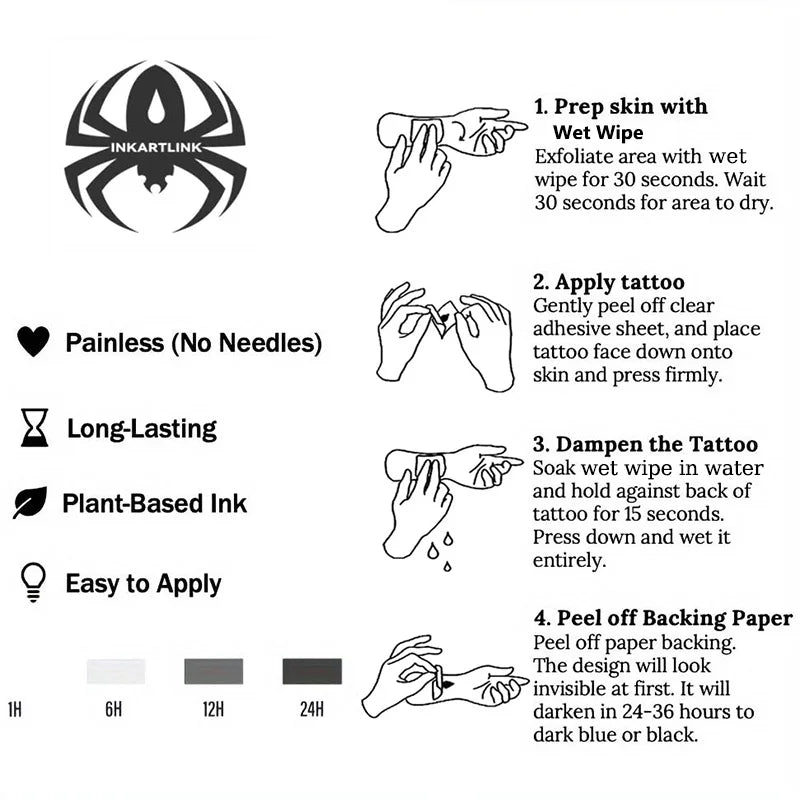 Tatouage Magic Ange avec Pistolet - Semi-Permanent Waterproof 15 Jours