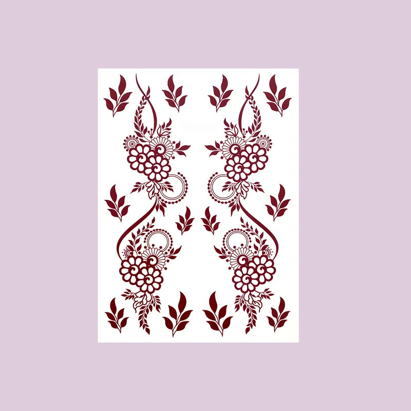 Tatouage Henné Bordeaux Mains et Corps - Motifs Floraux Mariage