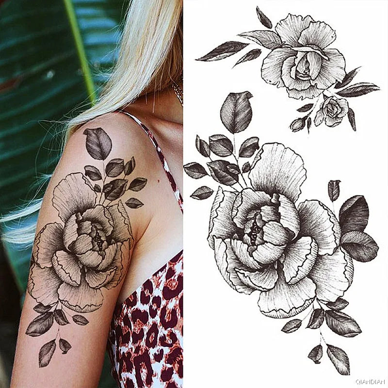 Tatouage Femme Fleurs, Oiseau & Papillon - Attrape-Rêves Waterproof Corps & Bras