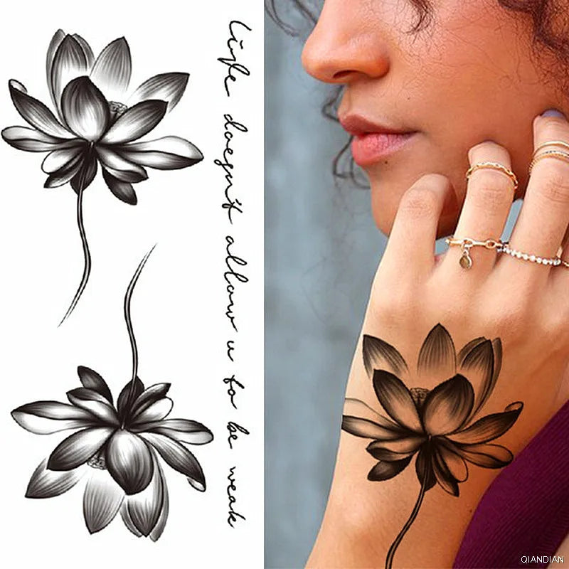 Tatouage Femme Fleurs, Oiseau & Papillon - Attrape-Rêves Waterproof Corps & Bras