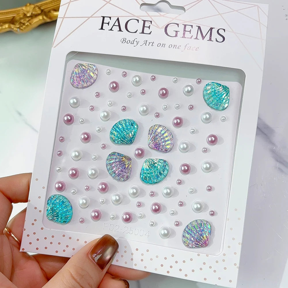 Strass Visage Sirène Coquillages – Bijoux de Peau Festival