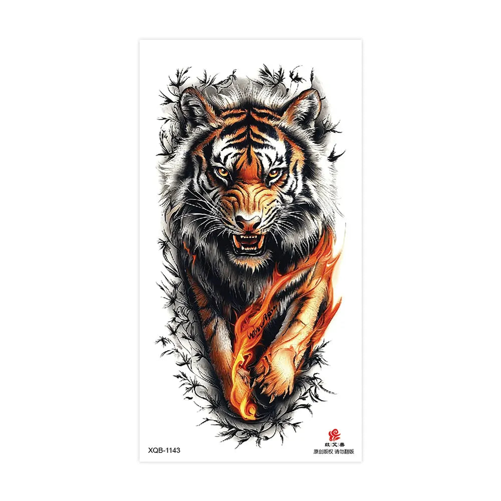 Tatouage Sleeve Animal – Loup, Lion, Tigre Bras Complet