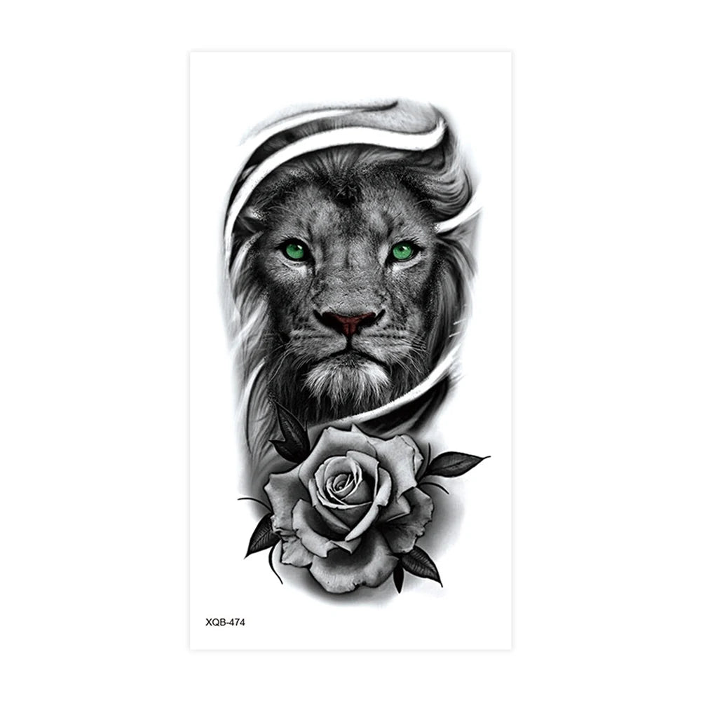 Tatouage Sleeve Animal – Loup, Lion, Tigre Bras Complet