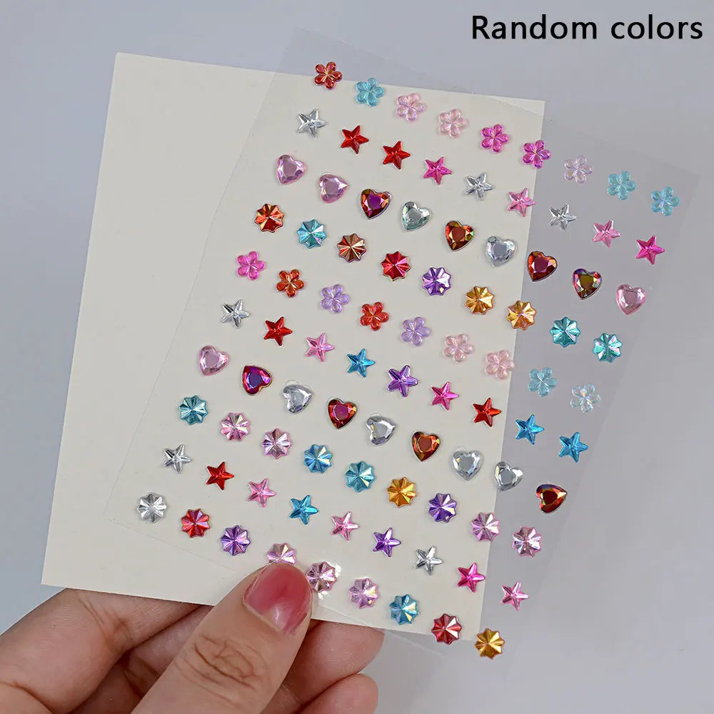 Strass Visage Aurora Cristal 3D – Bijoux Adhésifs Effet Diamant