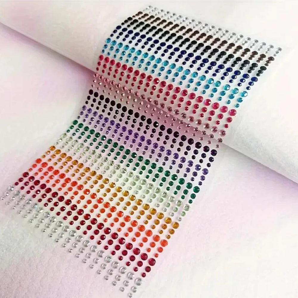 Strass Visage Multicolores Pailletés – Set 900 Pièces Adhésifs Festival & Maquillage