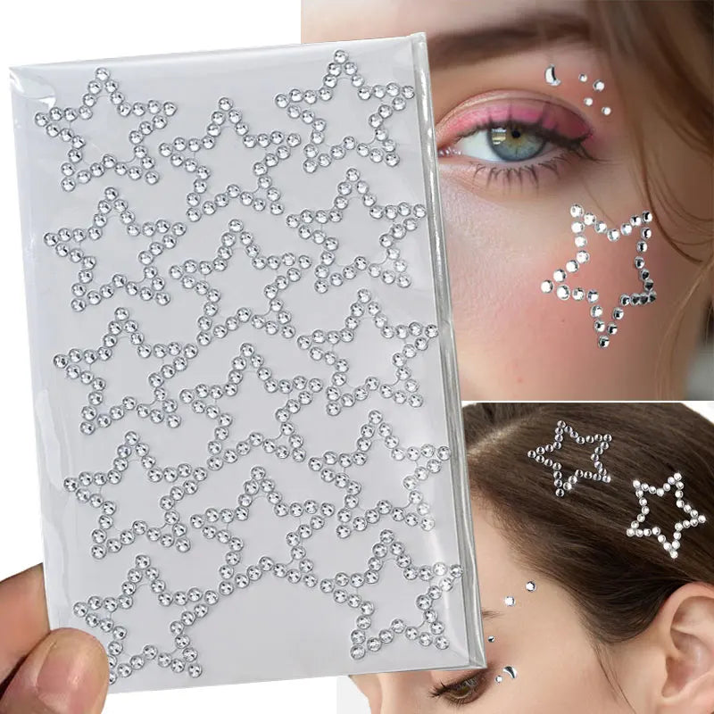 Strass Visage Multicolores Pailletés – Set 900 Pièces Adhésifs Festival & Maquillage