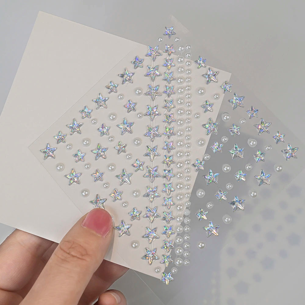 Strass Visage Aurora Cristal 3D – Bijoux Adhésifs Effet Diamant