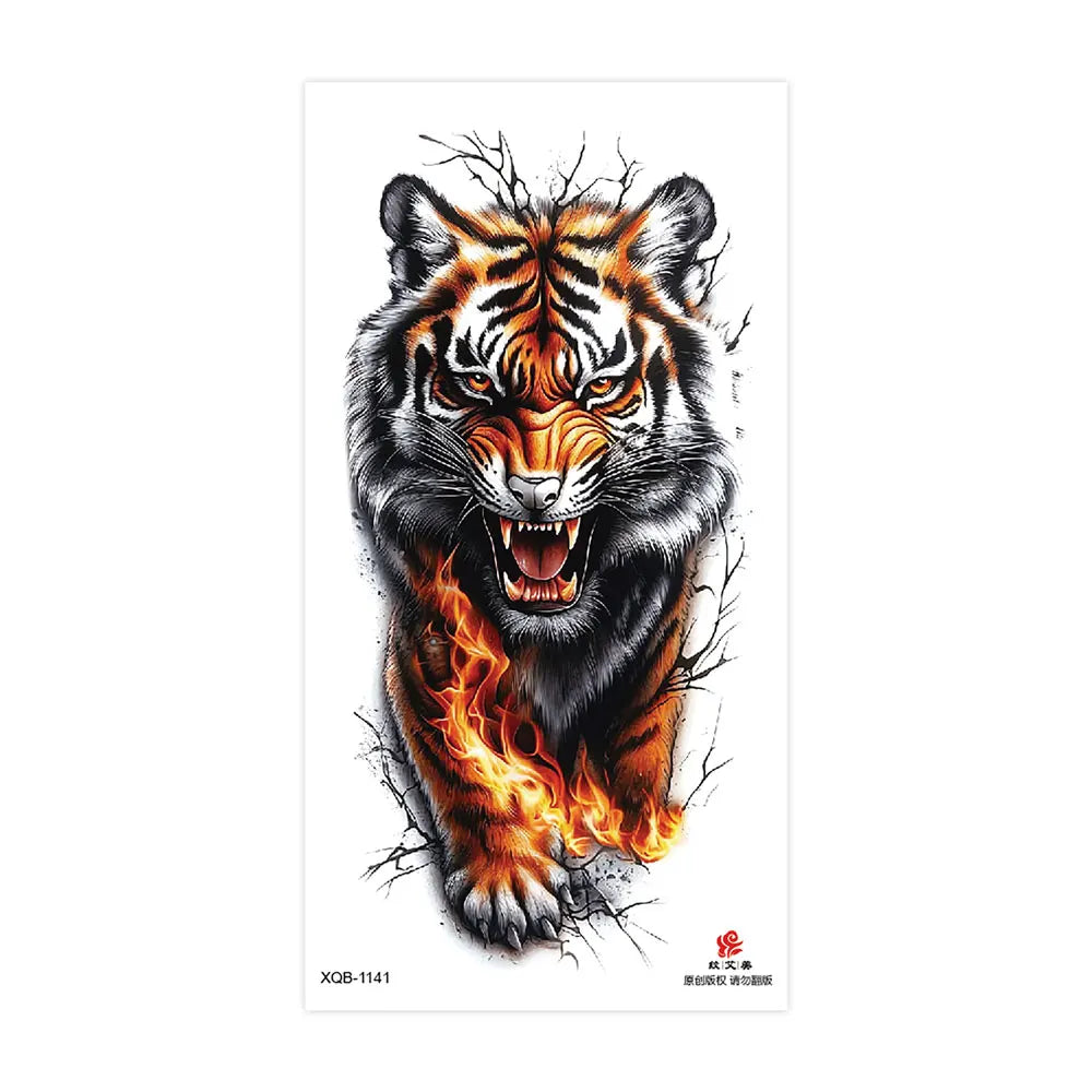 Tatouage Sleeve Animal – Loup, Lion, Tigre Bras Complet