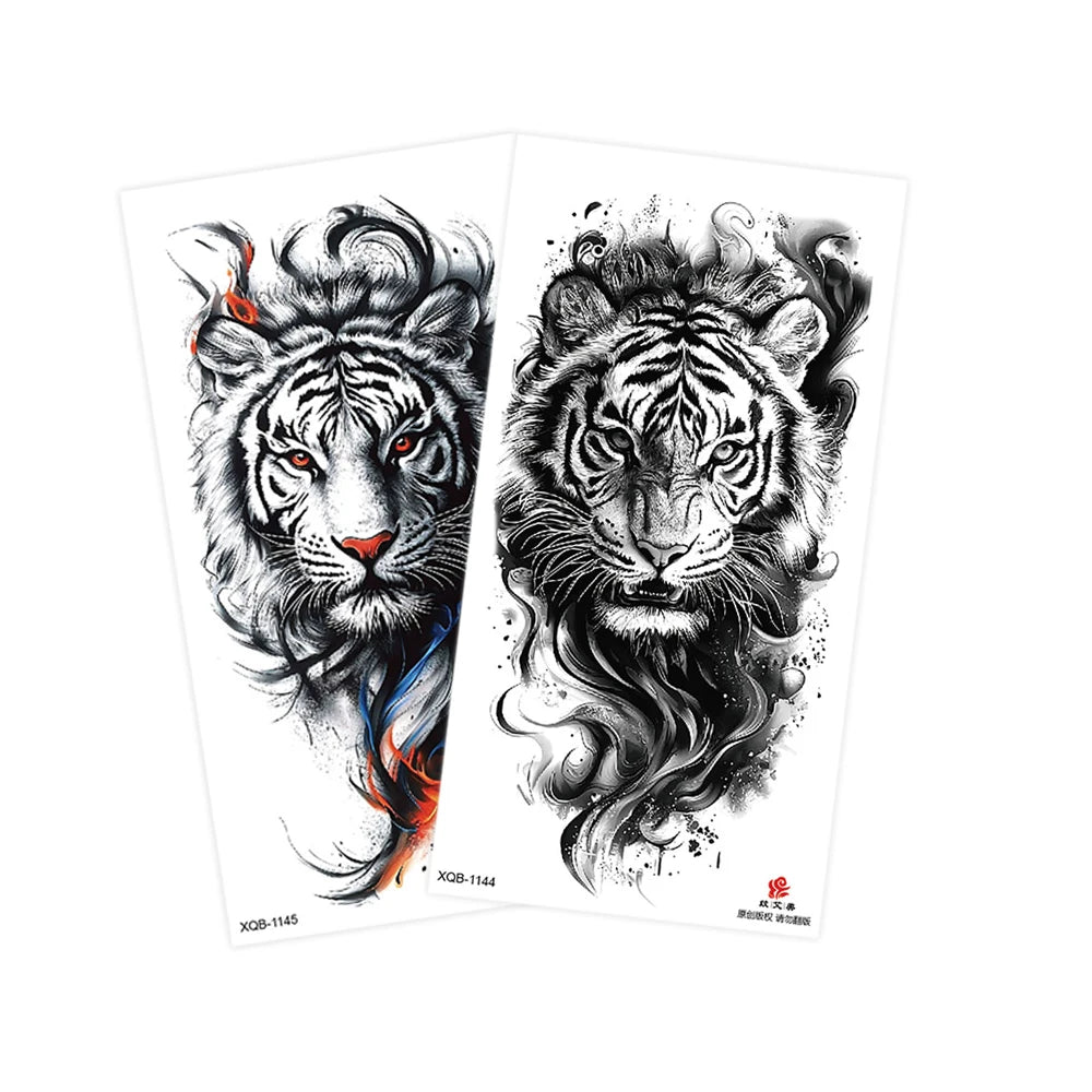 Tatouage Sleeve Animal – Loup, Lion, Tigre Bras Complet