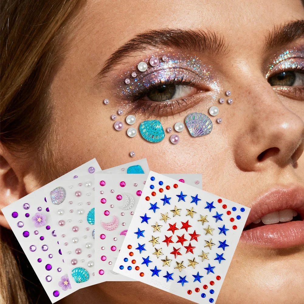 Strass Visage Sirène Coquillages – Bijoux de Peau Festival