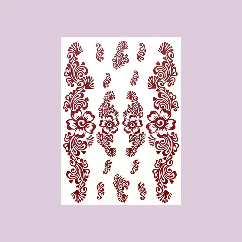 Tatouage Henné Bordeaux Mains et Corps - Motifs Floraux Mariage