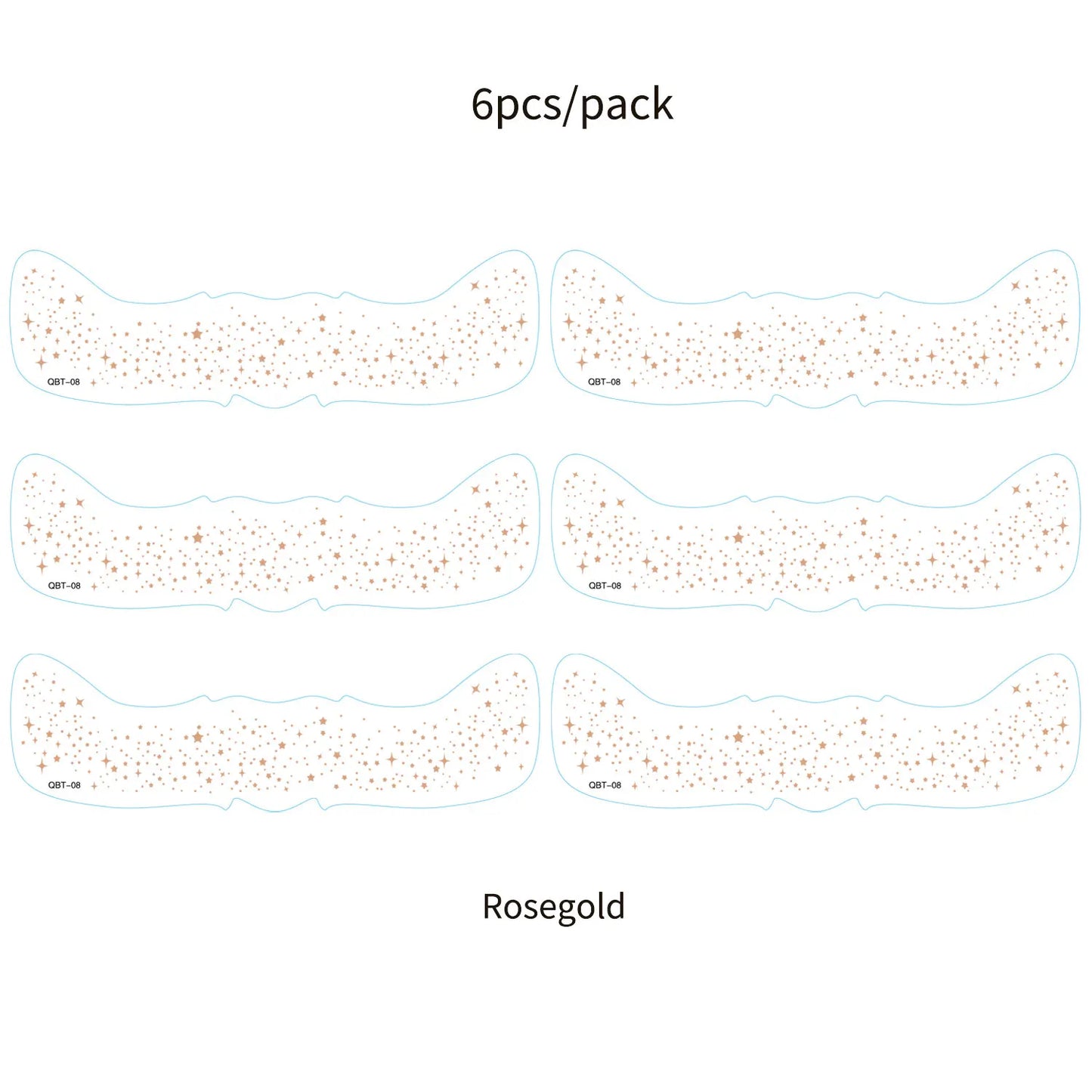 Faux Taches de Rousseur Pailletées - 6 Planches Stickers Maquillage Tendance