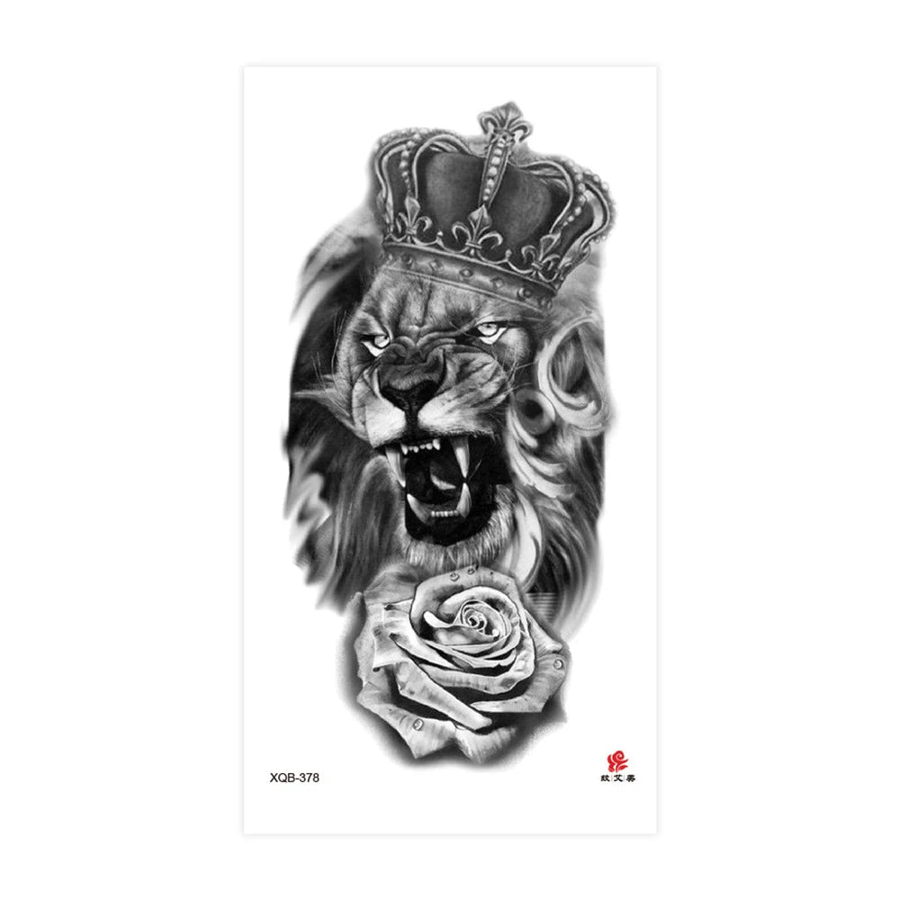 Tatouage Sleeve Animal – Loup, Lion, Tigre Bras Complet