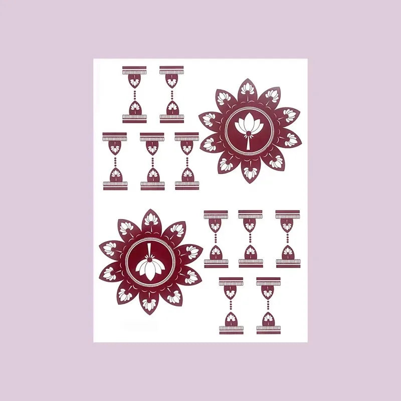 Tatouage Henné Bordeaux Mains et Corps - Motifs Floraux Mariage