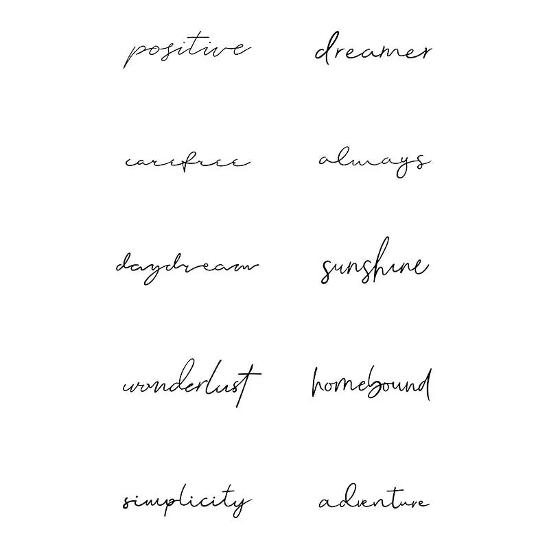 Tatouage Temporaire Poème Minimaliste – Bras & Poignet