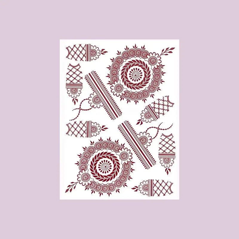 Tatouage Henné Bordeaux Mains et Corps - Motifs Floraux Mariage