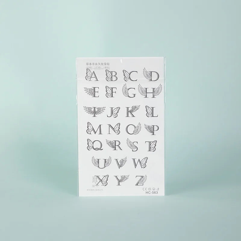 Tatouage Temporaire Lettres Anglaises - Citation, Prénom Waterproof