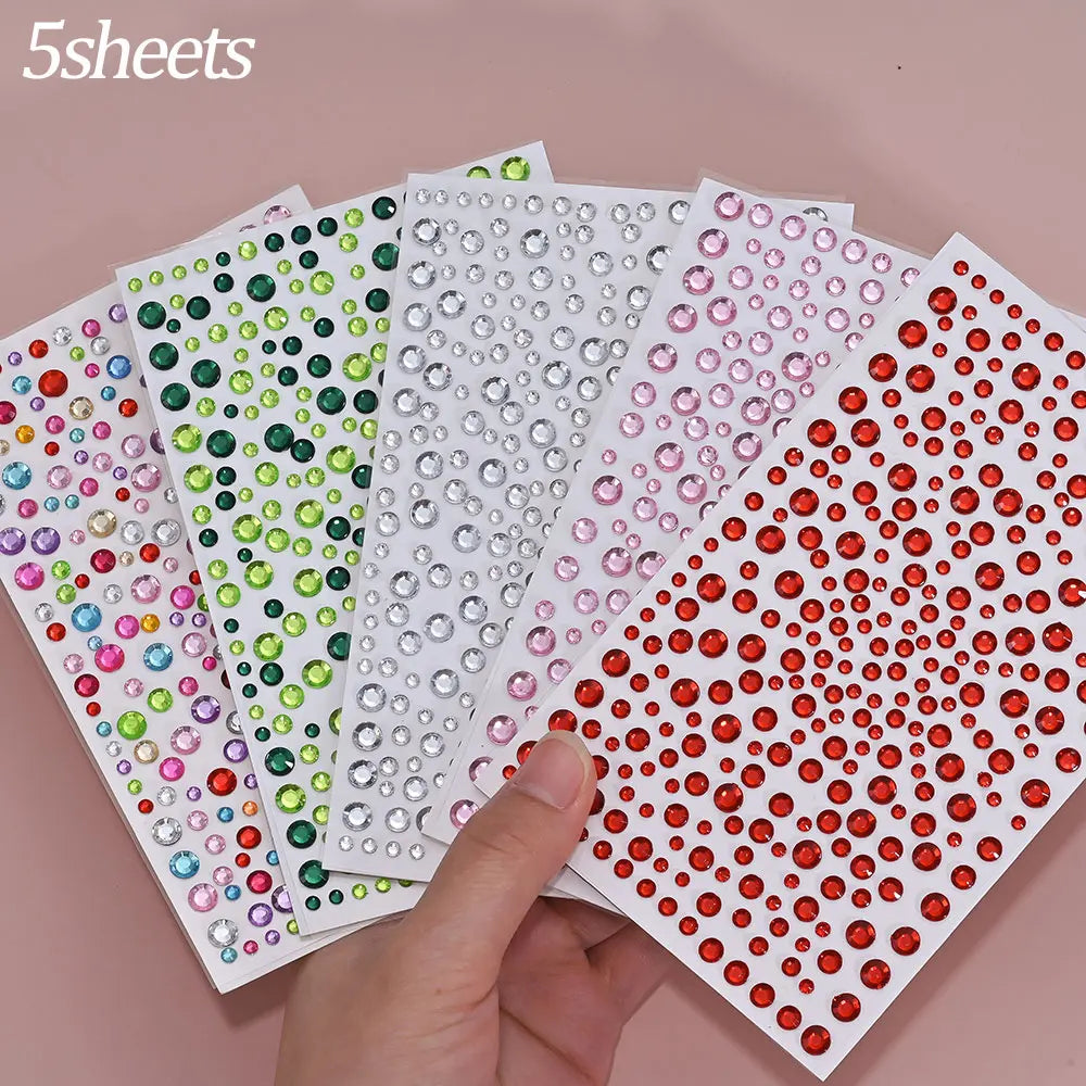 Strass Visage Multicolores Pailletés – Set 900 Pièces Adhésifs Festival & Maquillage