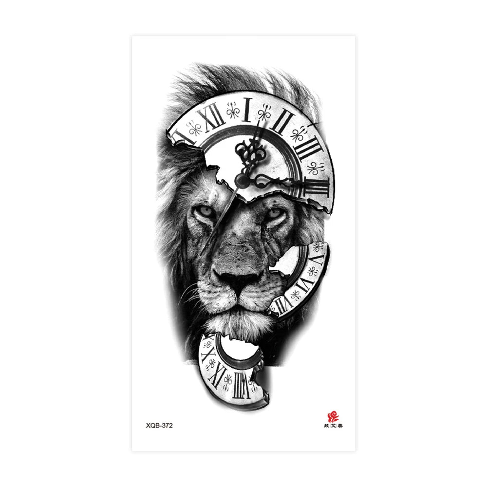 Tatouage Sleeve Animal – Loup, Lion, Tigre Bras Complet