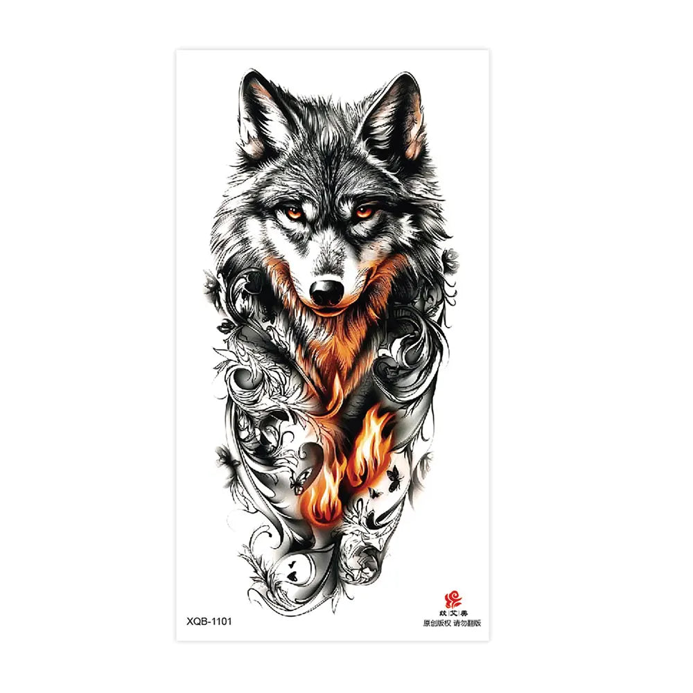 Tatouage Sleeve Animal – Loup, Lion, Tigre Bras Complet