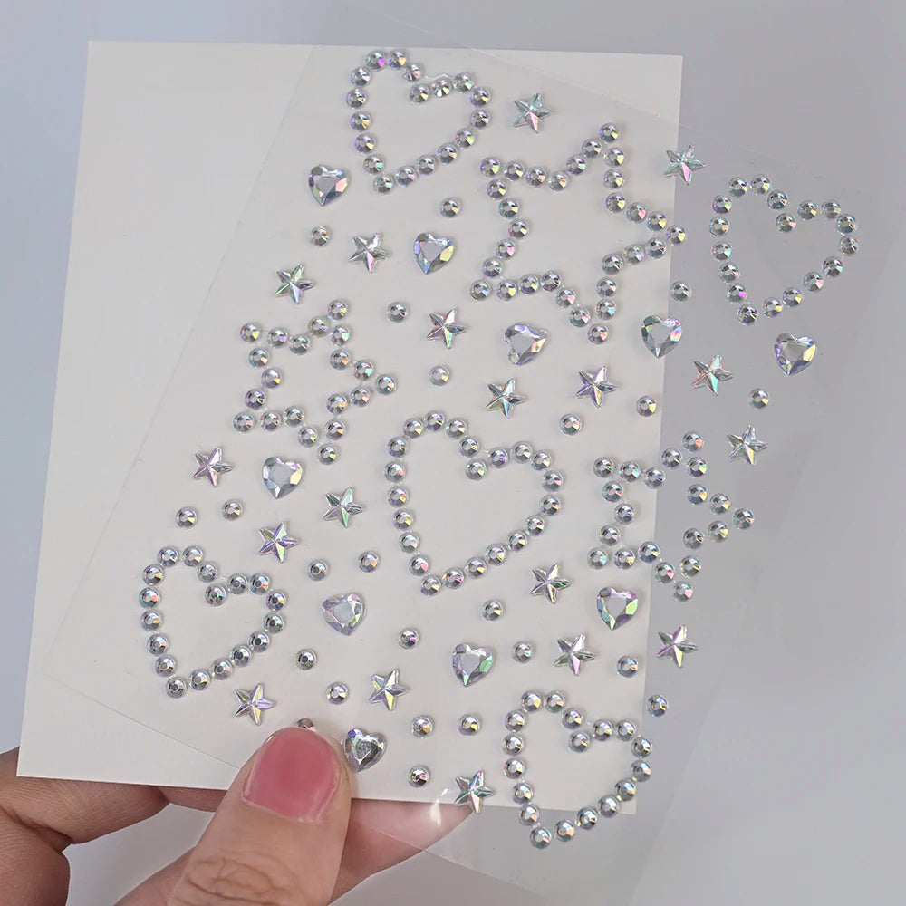 Strass Visage Aurora Cristal 3D – Bijoux Adhésifs Effet Diamant