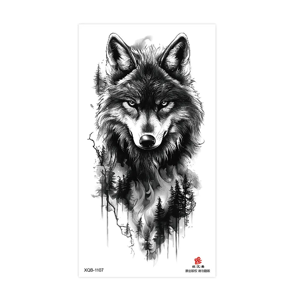 Tatouage Sleeve Animal – Loup, Lion, Tigre Bras Complet