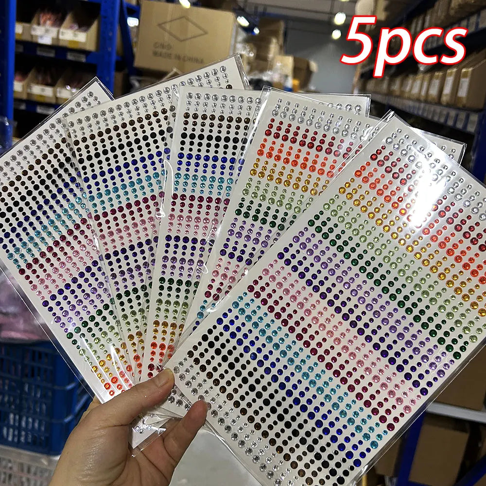 Strass Visage Multicolores Pailletés – Set 900 Pièces Adhésifs Festival & Maquillage
