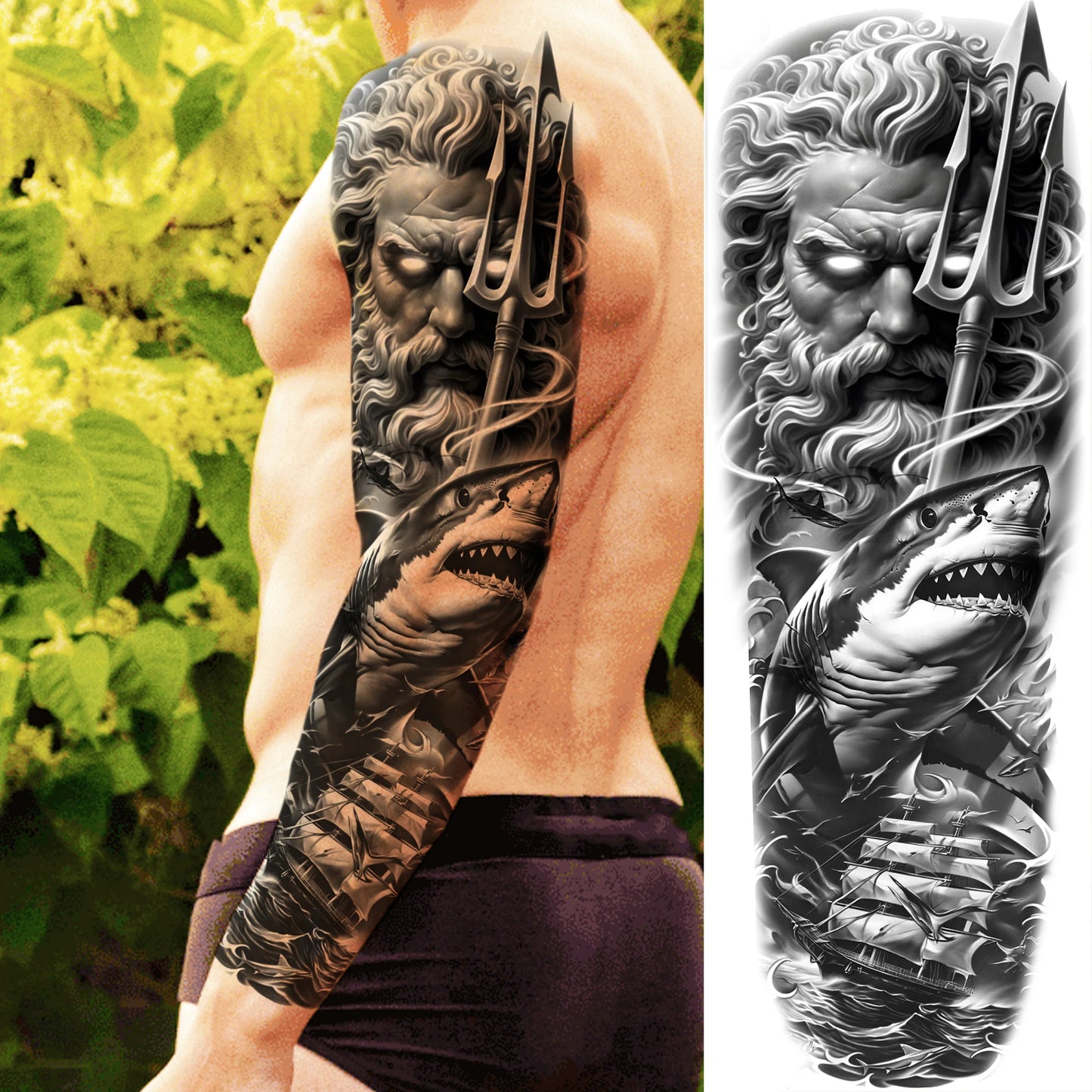 Tatouage Sleeve Bras Complet – Joker Gangster Grand Format