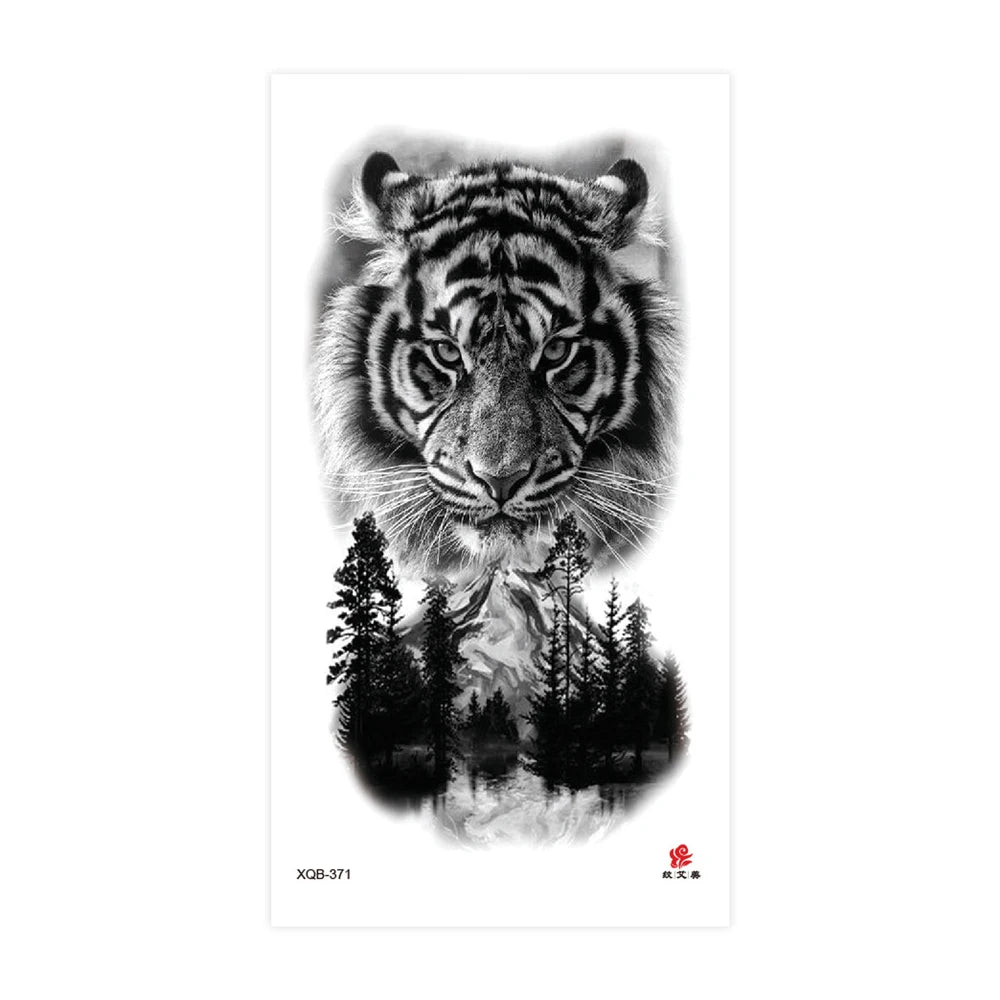 Tatouage Sleeve Animal – Loup, Lion, Tigre Bras Complet