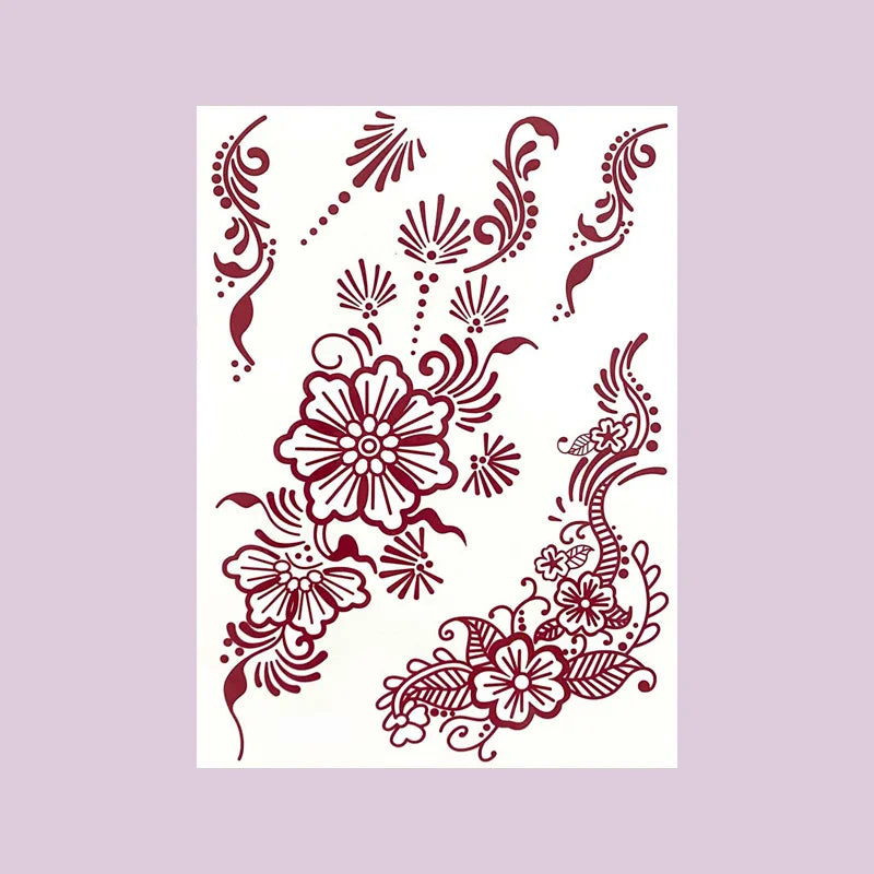 Tatouage Henné Bordeaux Mains et Corps - Motifs Floraux Mariage