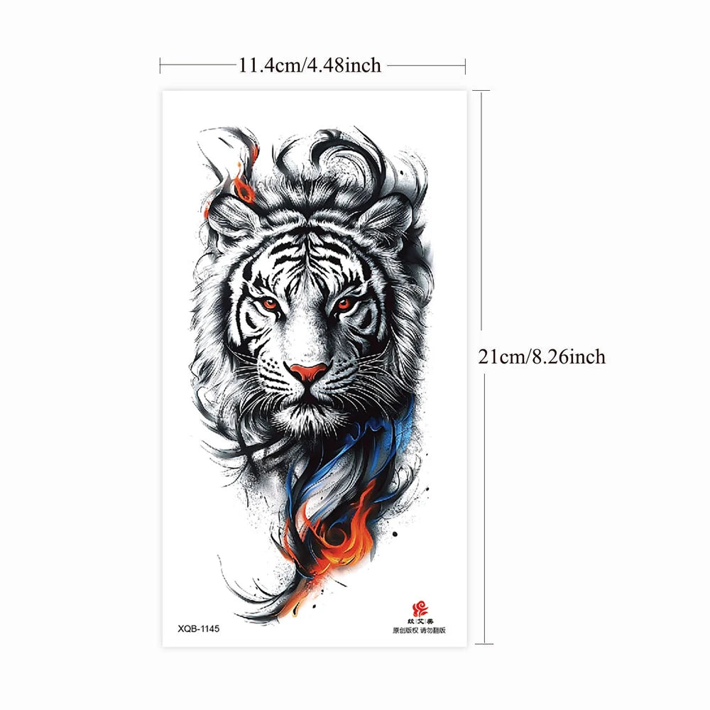 Tatouage Sleeve Animal – Loup, Lion, Tigre Bras Complet