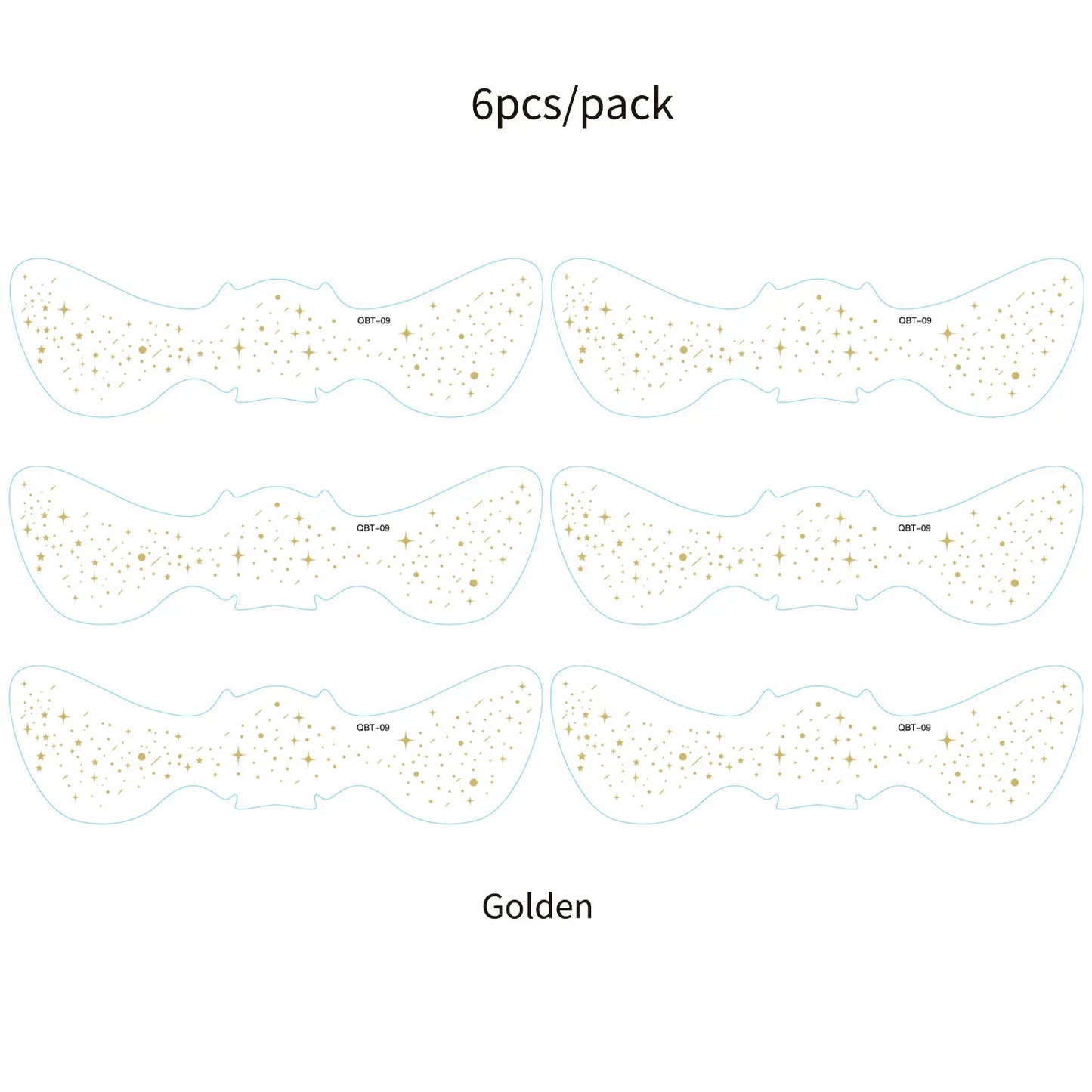 Faux Taches de Rousseur Pailletées - 6 Planches Stickers Maquillage Tendance