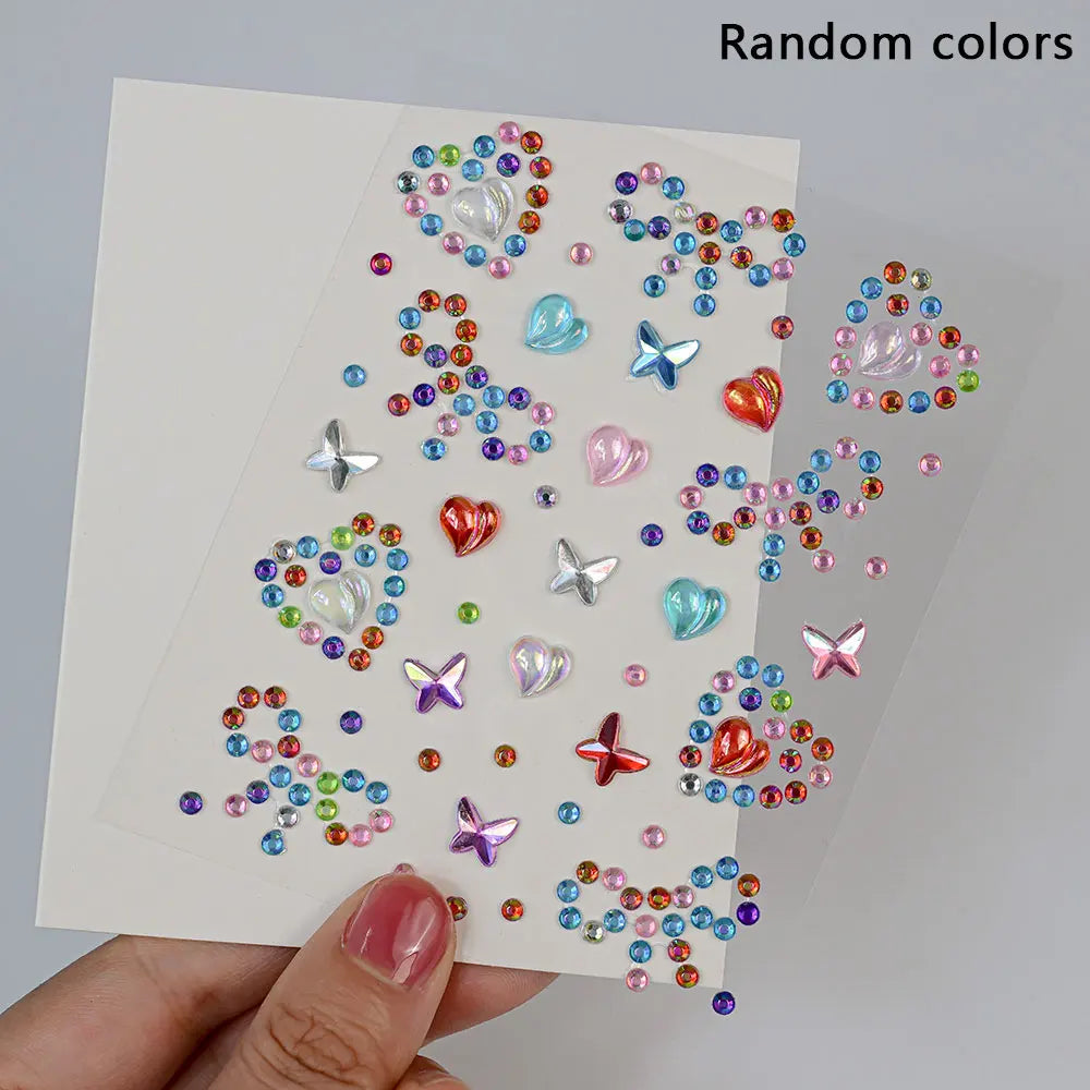 Strass Visage Aurora Cristal 3D – Bijoux Adhésifs Effet Diamant