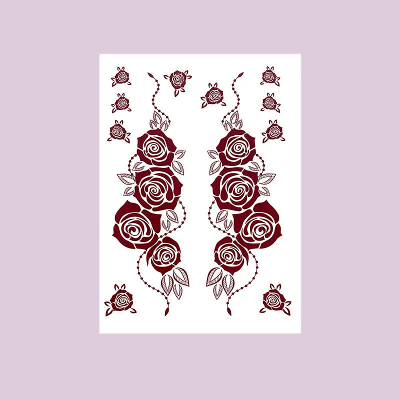 Tatouage Henné Bordeaux Pieds & Mains - Fleurs Florales Mariage Ramadan Festival