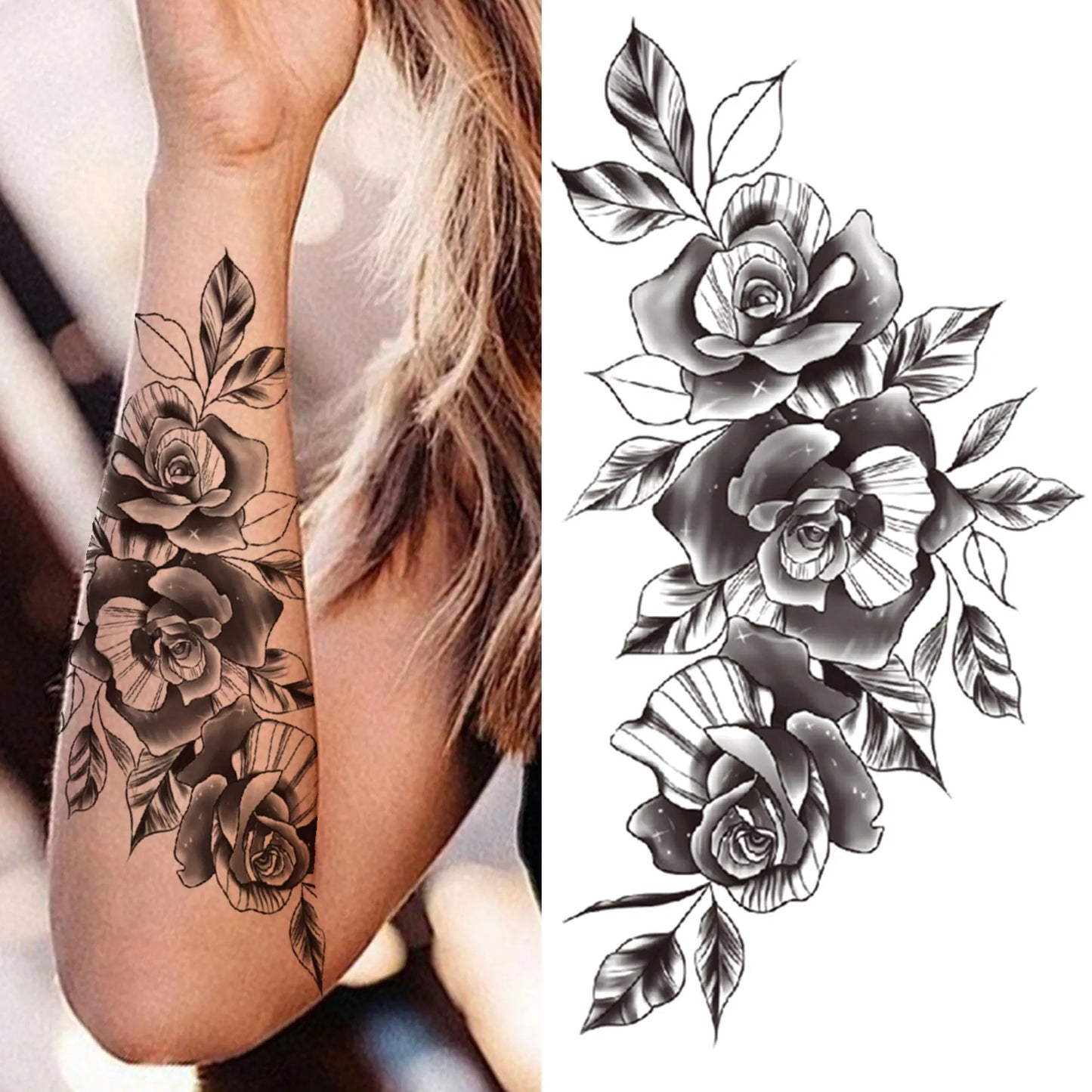 Tatouage Sleeve Bras Complet – Style Guerrier Réaliste Homme & Femme