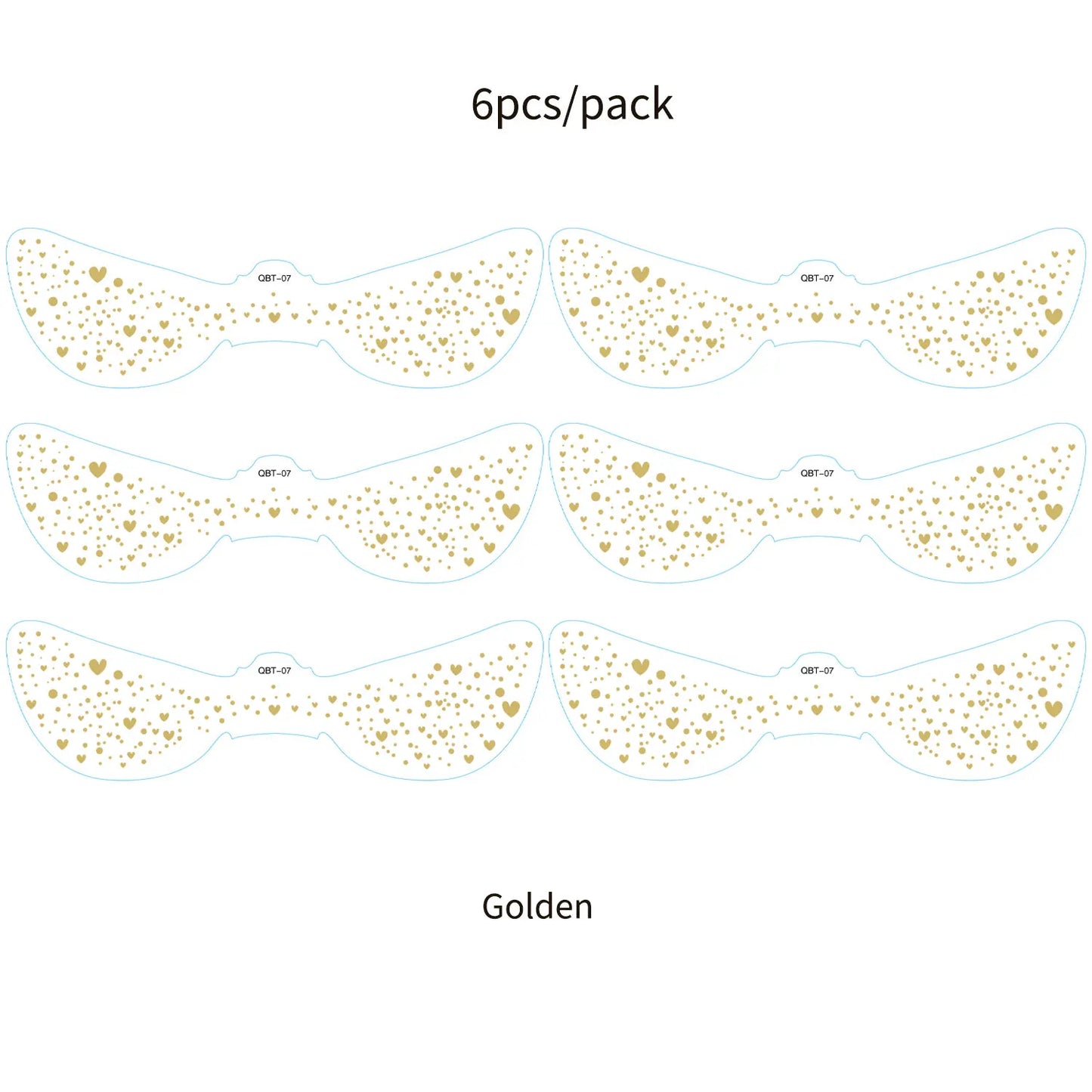 Faux Taches de Rousseur Pailletées - 6 Planches Stickers Maquillage Tendance