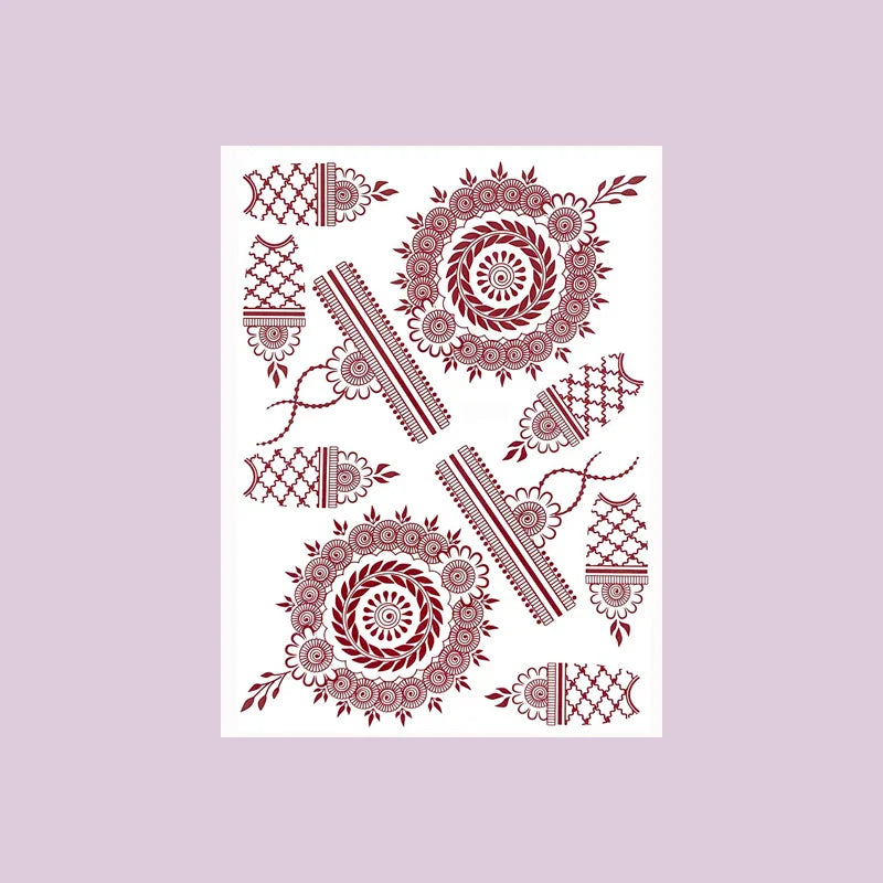 Tatouage Henné Bordeaux Mains et Corps - Motifs Floraux Mariage