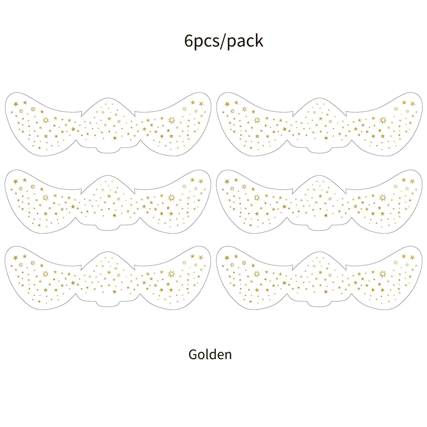 Faux Taches de Rousseur Pailletées - 6 Planches Stickers Maquillage Tendance