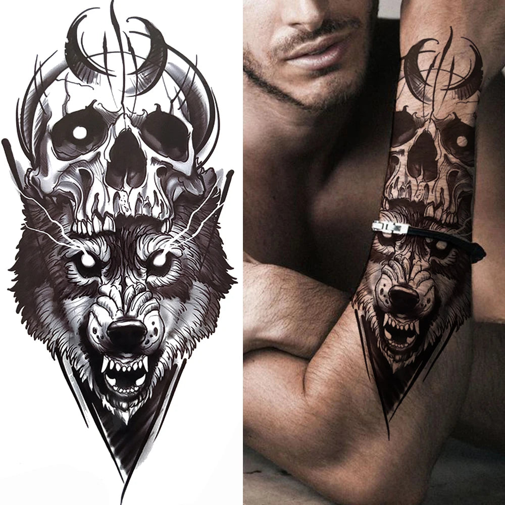 Tatouage Sleeve Bras Complet – Style Guerrier Réaliste Homme & Femme