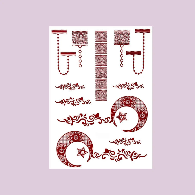 Tatouage Henné Bordeaux Mains et Corps - Motifs Floraux Mariage