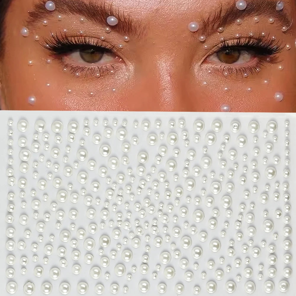 Strass Visage Aurora Cristal 3D – Bijoux Adhésifs Effet Diamant