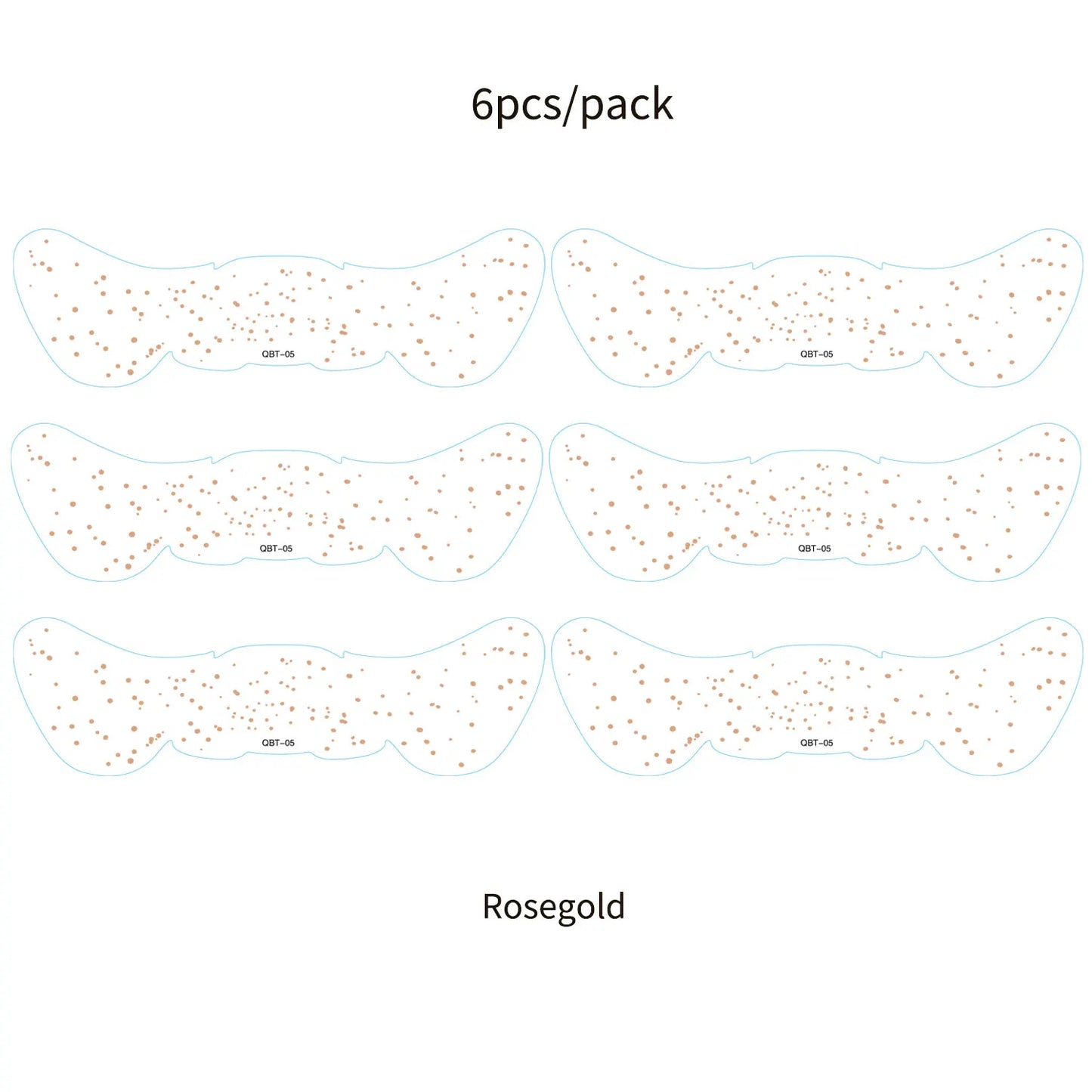 Faux Taches de Rousseur Pailletées - 6 Planches Stickers Maquillage Tendance