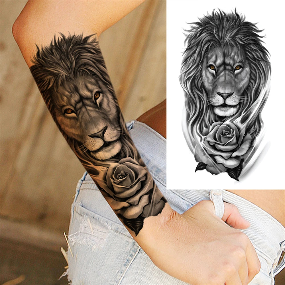 Tatouage Sleeve Bras Complet – Style Guerrier Réaliste Homme & Femme