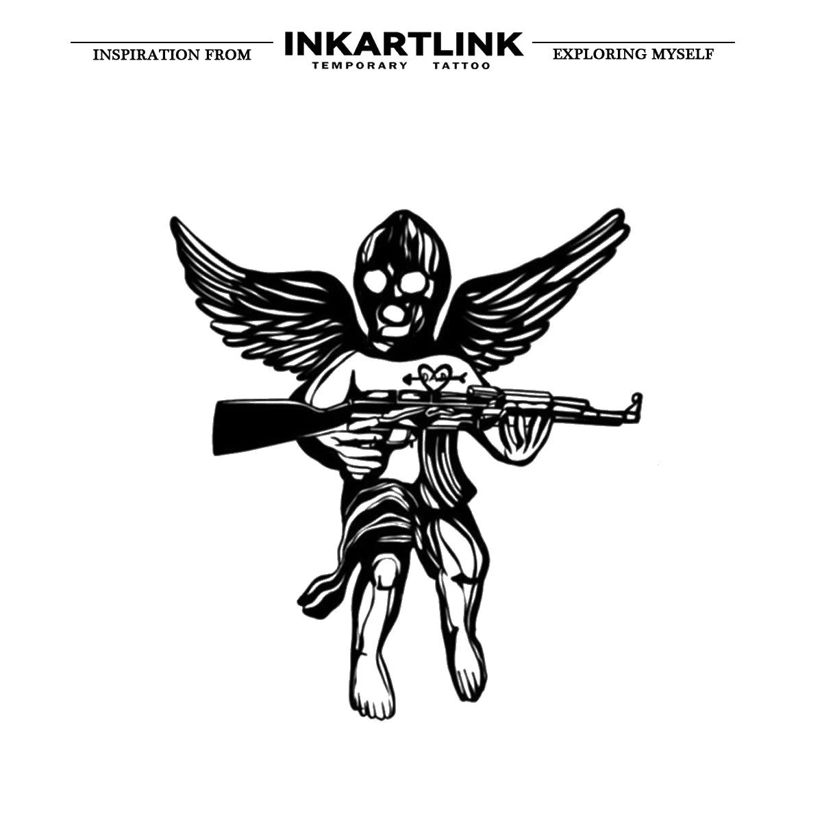 Tatouage Magic Ange avec Pistolet - Semi-Permanent Waterproof 15 Jours