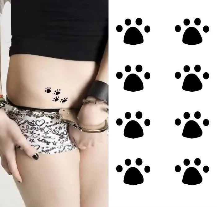 Tatouage Temporaire Cœur Noir – Dessin à la Main Waterproof