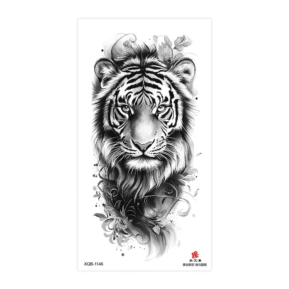 Tatouage Sleeve Animal – Loup, Lion, Tigre Bras Complet