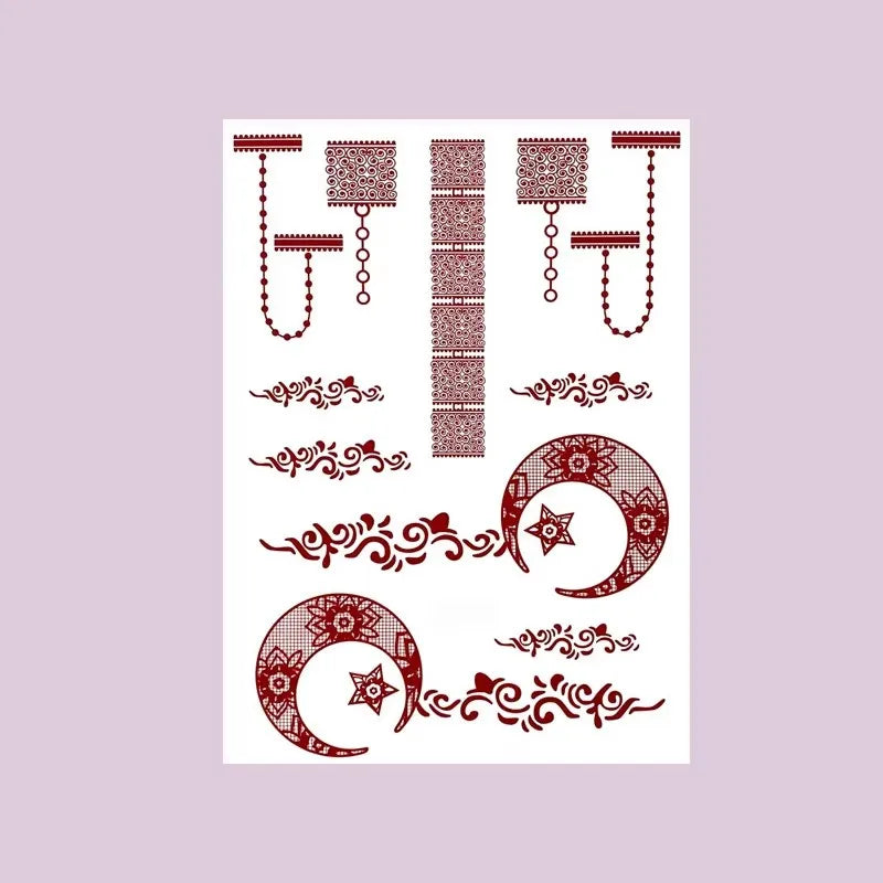 Tatouage Henné Bordeaux Mains et Corps - Motifs Floraux Mariage