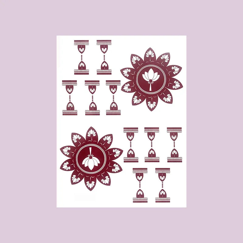 Tatouage Henné Bordeaux Mains et Corps - Motifs Floraux Mariage