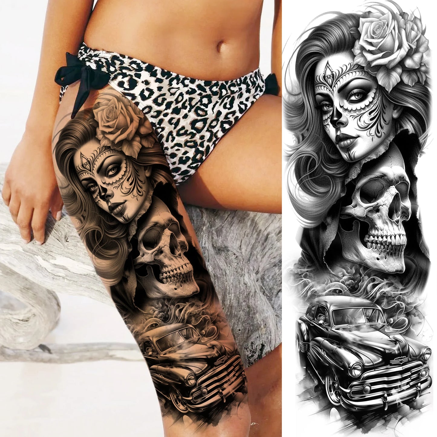 Tatouage Sleeve Bras Complet – Joker Gangster Grand Format