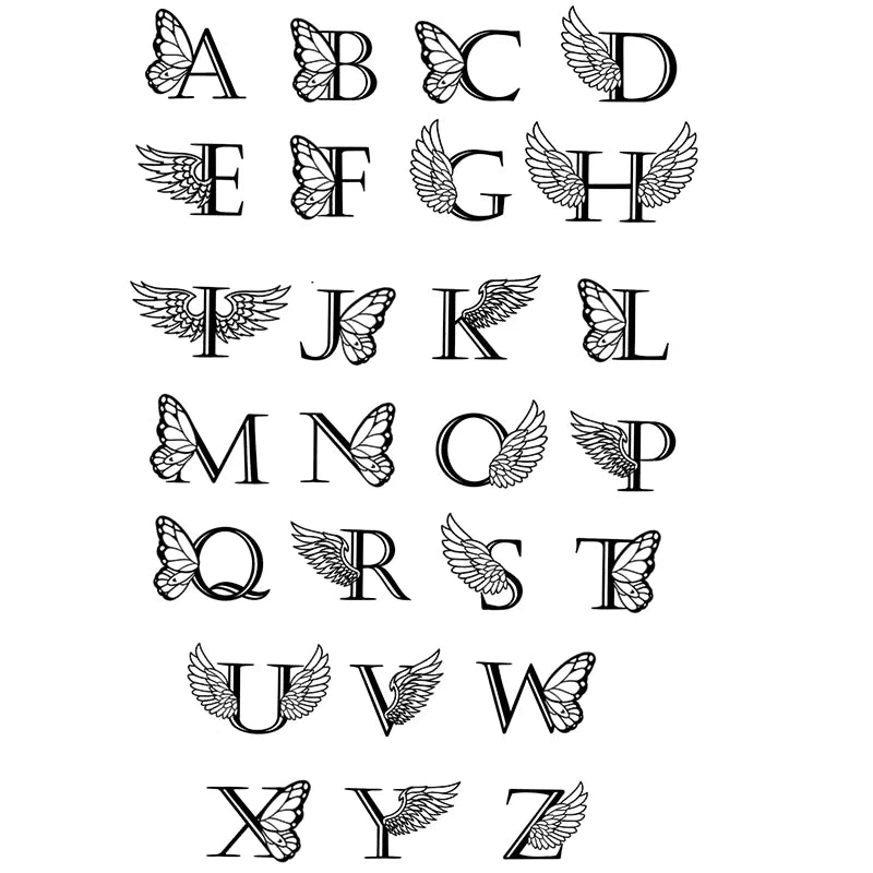 Tatouage Temporaire Lettres Anglaises - Citation, Prénom Waterproof
